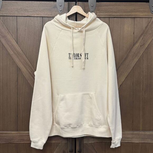 Taylor Swift THE ERAS TOUR Beige Hoodie size Medium RARE Merch AUTHENTIC 2024 - Picture 2 of 5